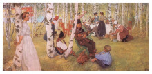 Копия картины "breakfast in the open" художника "ларссон карл"