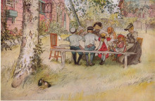 Картина "breakfast under the big birch" художника "ларссон карл"