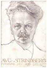 Репродукция картины "august strindberg" художника "ларссон карл"