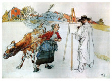 Картина "on the farm" художника "ларссон карл"