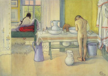 Копия картины "summer morning, published in &#39;lasst licht hinin&#39; (`let in more light&#39;)" художника "ларссон карл"