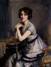Репродукция картины "portrait of a lady" художника "ласло филип де"