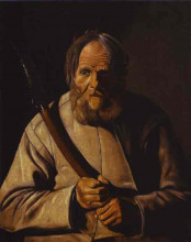 Копия картины "st. simon" художника "латур жорж де"