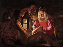 Репродукция картины "st. sebastian with lantern" художника "латур жорж де"