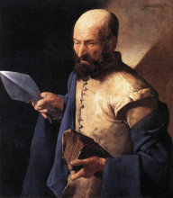 Репродукция картины "st. thomas, also called saint with a pike" художника "латур жорж де"