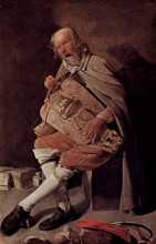 Картина "the hurdy-gurdy player, also called&#160;hurdy-gurdy player with hat" художника "латур жорж де"
