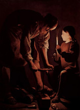 Копия картины "st. joseph, the carpenter" художника "латур жорж де"
