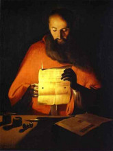 Копия картины "st. jerome reading" художника "латур жорж де"