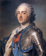 Копия картины "portrait of king louis xv" художника "латур морис кантен де"