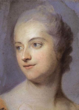Репродукция картины "portrait of madame de pompadour" художника "латур морис кантен де"