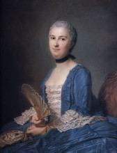 Копия картины "mary magdalene mazade, wife of antoine gaspard grimoldi of reyniere" художника "латур морис кантен де"
