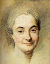 Копия картины "portrait of mademoiselle dangeville" художника "латур морис кантен де"