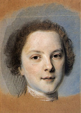 Картина "study to a portrait of louis joseph xavier of france, duke of burgundy" художника "латур морис кантен де"