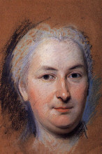 Копия картины "preparation to the portrait of anne charlotte roussel, marquise de courcy" художника "латур морис кантен де"