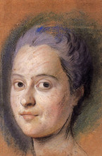 Копия картины "preparation to the portrait of the dauphine marie josephe of saxony" художника "латур морис кантен де"