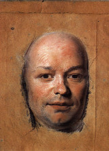 Копия картины "study for portrait of unknown man" художника "латур морис кантен де"