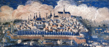 Репродукция картины "view of the city saint-quentin" художника "латур морис кантен де"