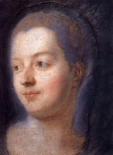 Копия картины "portrait of madame de pompadour" художника "латур морис кантен де"