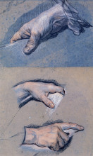 Копия картины "studies of men&#39;s hands" художника "латур морис кантен де"