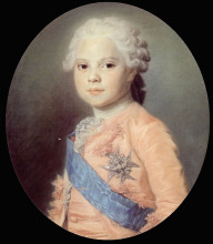 Копия картины "portrait of louis of france" художника "латур морис кантен де"