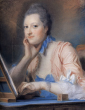 Копия картины "madame de la poupliniere" художника "латур морис кантен де"