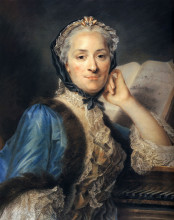 Копия картины "madame de mondonville" художника "латур морис кантен де"