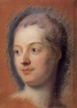 Копия картины "madame de pompadour" художника "латур морис кантен де"