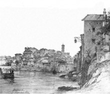 Копия картины "rome in the morning" художника "лебедев михаил"