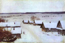 Картина "деревня. зима." художника "левитан исаак"