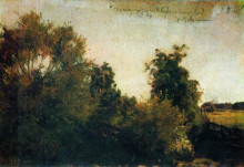 Копия картины "деревья и кусты" художника "левитан исаак"