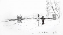 Копия картины "зимний пейзаж" художника "левитан исаак"