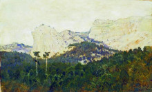 Репродукция картины "горы. крым." художника "левитан исаак"