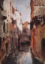 Копия картины "канал в венеции" художника "левитан исаак"