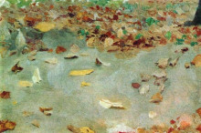 Репродукция картины "осенние листья" художника "левитан исаак"
