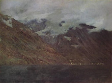 Копия картины "озеро комо" художника "левитан исаак"