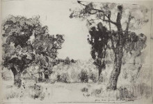 Копия картины "деревья на опушке леса" художника "левитан исаак"