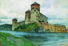 Репродукция картины "крепость" художника "левитан исаак"