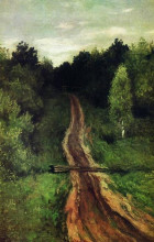 Копия картины "дорога" художника "левитан исаак"