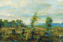 Копия картины "осенний пейзаж" художника "левитан исаак"