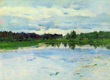 Картина "озеро" художника "левитан исаак"