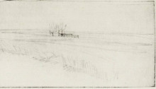 Копия картины "поле" художника "левитан исаак"