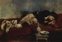 Репродукция картины "sleeping savoyard boy" художника "лейбль вильгельм"