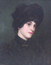 Репродукция картины "portrait of a young girl" художника "лейбль вильгельм"