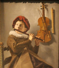 Копия картины "boy playing the flute" художника "лейстер юдит"