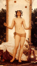 Картина "the antique juggling girl" художника "лейтон фредерик"