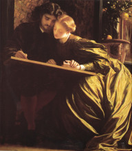 Репродукция картины "the painter&#39;s honeymoon" художника "лейтон фредерик"