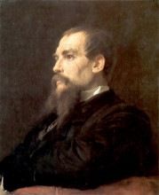 Репродукция картины "richard burton painted by frederic leighton" художника "лейтон фредерик"