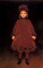 Репродукция картины "portrait of a child" художника "лейтон фредерик"