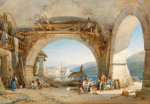 Копия картины "isola bella from the isola dei pescatori, lake maggiore" художника "лейтч уильям лейтон"
