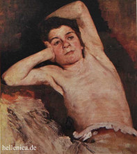 Репродукция картины "half-naked child" художника "лембесис полихронис"